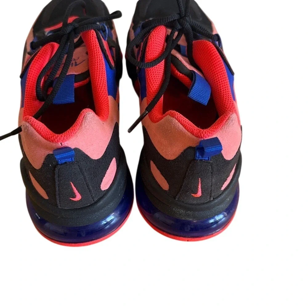 Nike Air Max 270 React Low‎ Black Crimson Blue Size 6Y